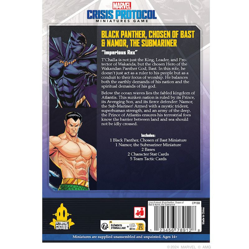 Marvel Crisis Protocol -  Black Panther, Chosen Of Bast & Namor And The Sub Mariner