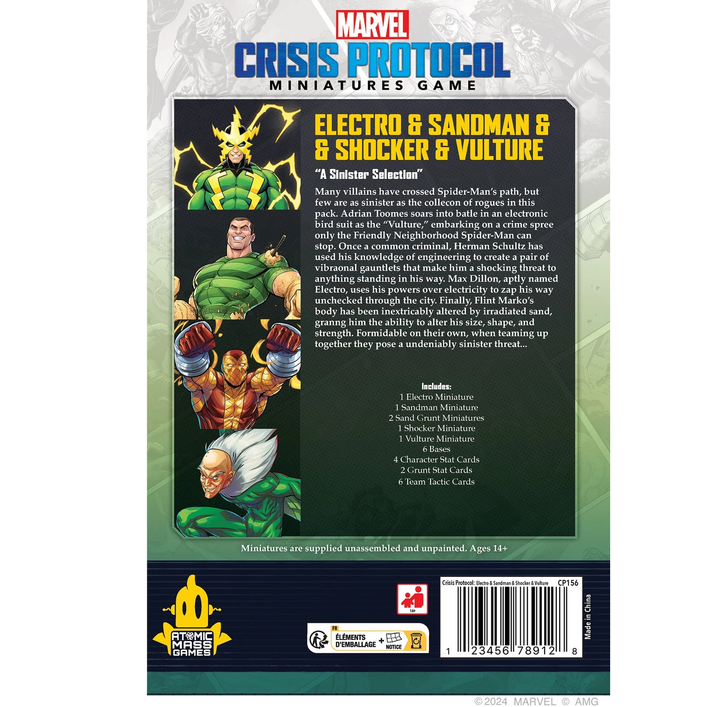 Marvel Crisis Protocol -  Electro, Sandman, Shocker And Vulture