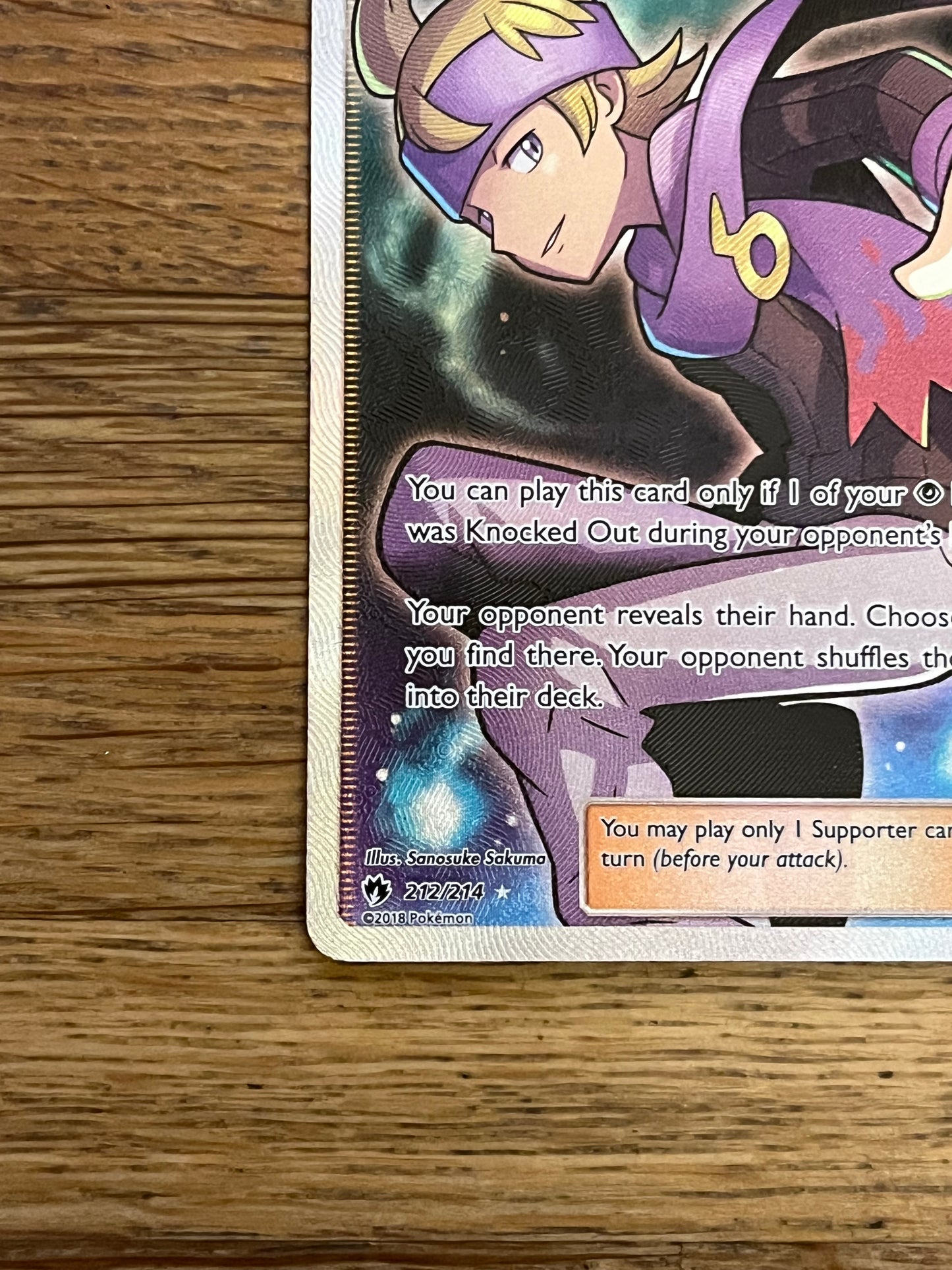 Morty 212/214 Lost Thunder NM Single Pokémon Card