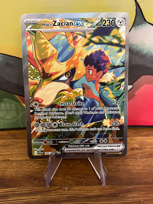 Hop's Zacian EX 186/159 Journey Together NM Single Pokémon Card
