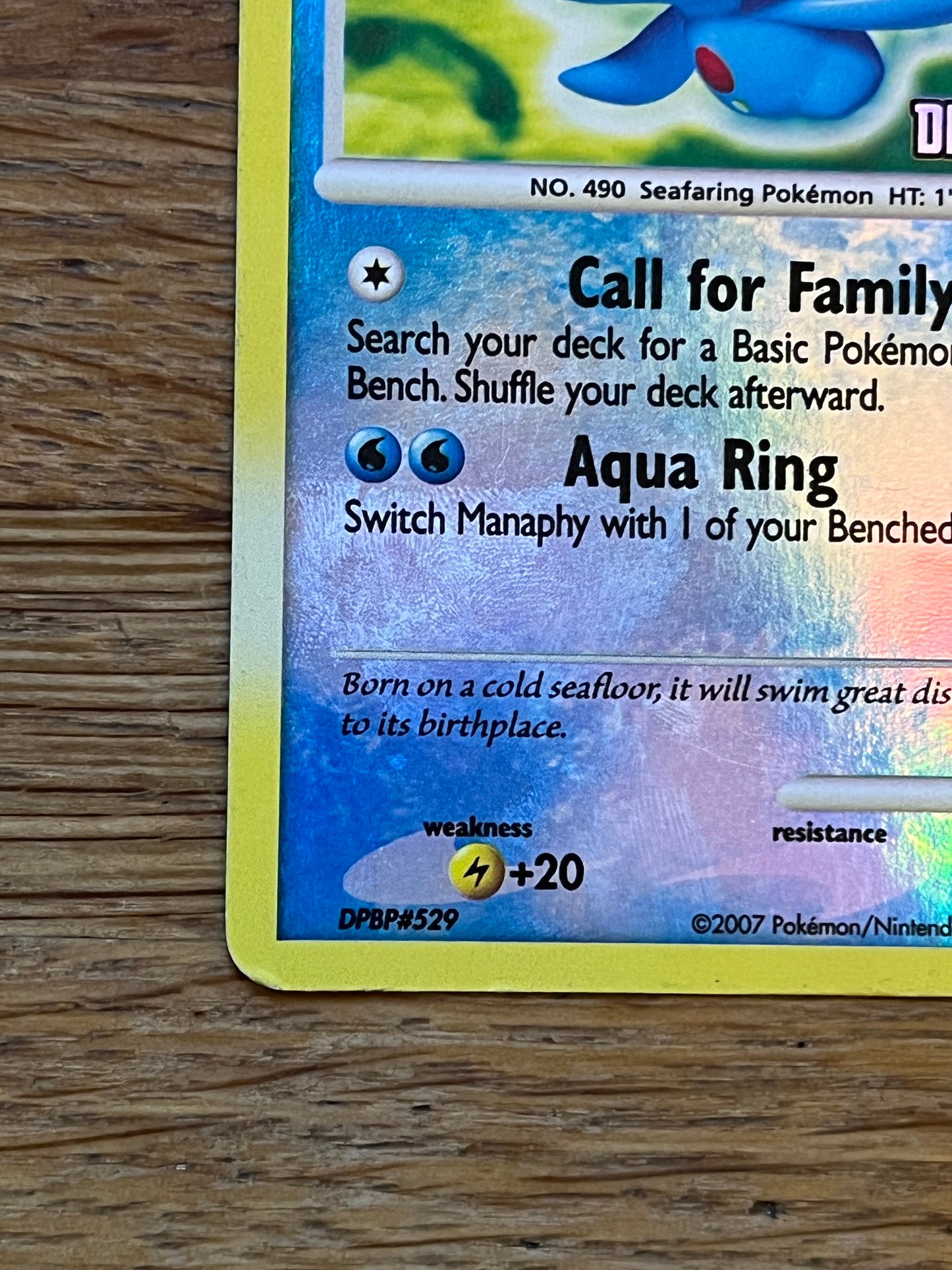 Manaphy Reverse Holo Stamped Promo 9/130 Diamond & Pearl NM Single Pokémon Card