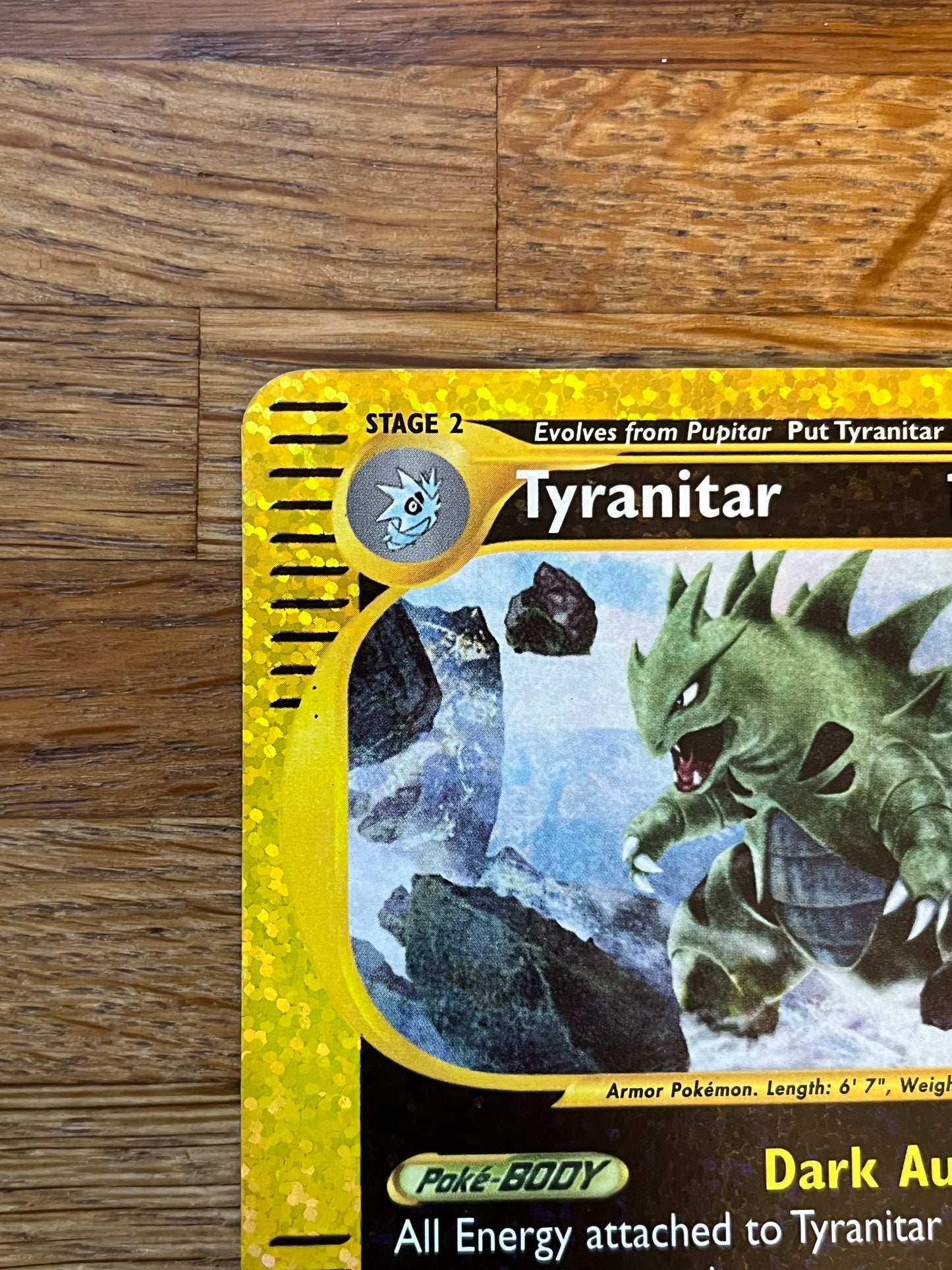 Tyranitar 3/12 Skyridge Box Topper Promo HP Single Pokémon Card *Check Photos / Slight Peeling*