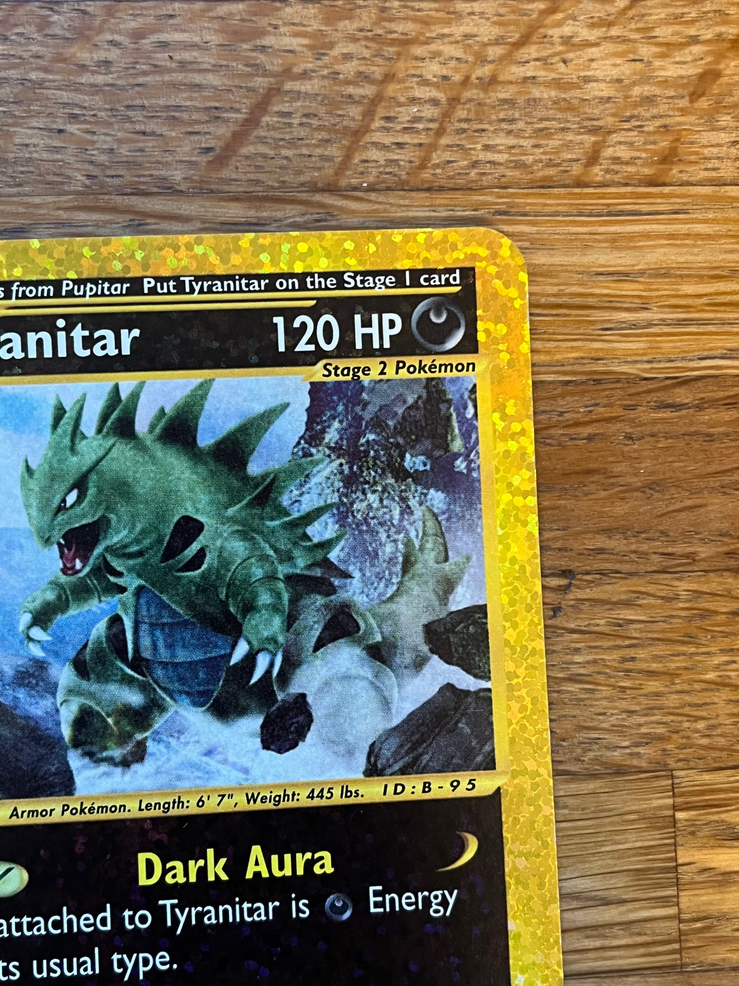 Tyranitar 3/12 Skyridge Box Topper Promo HP Single Pokémon Card *Check Photos / Slight Peeling*