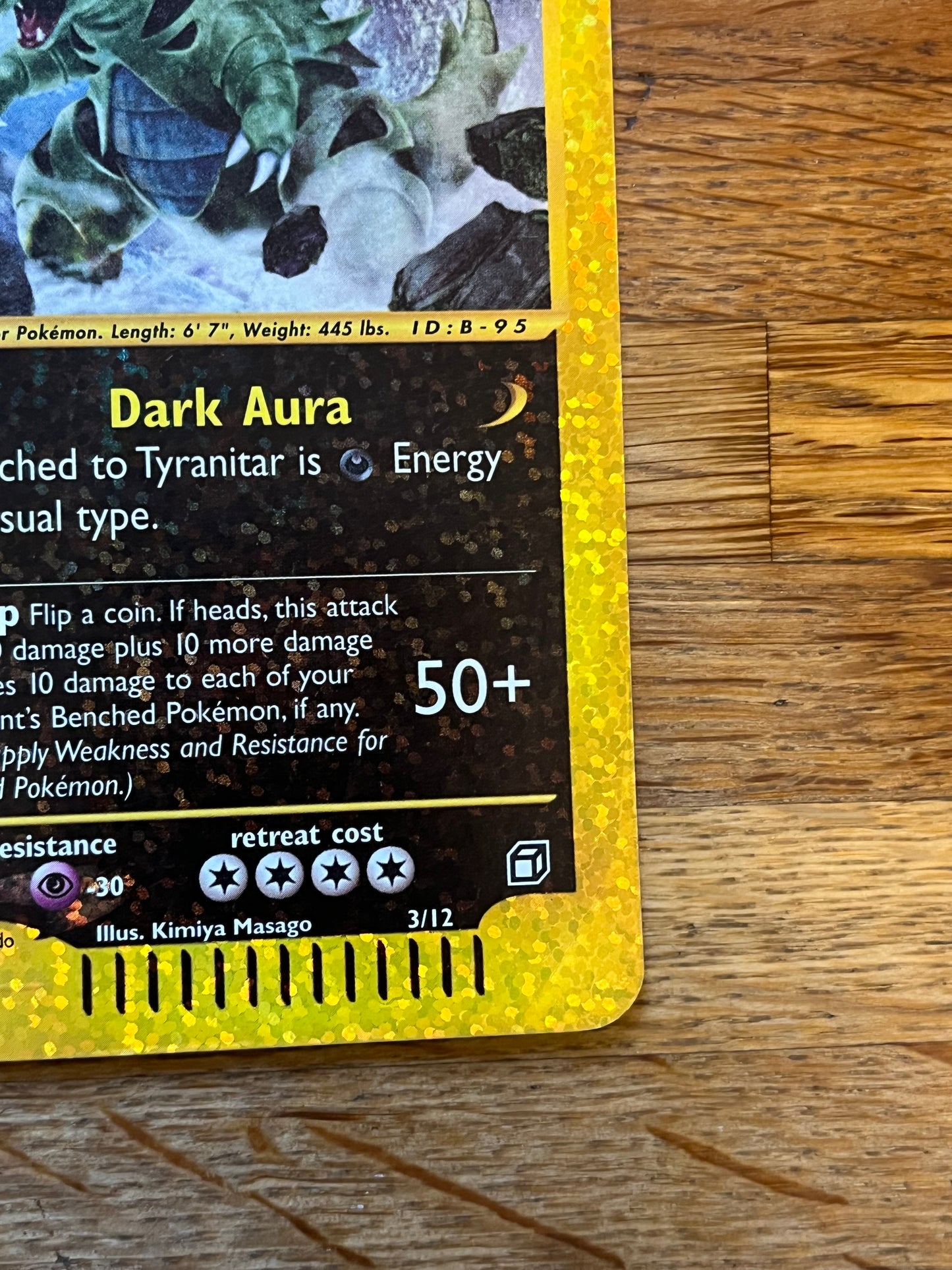 Tyranitar 3/12 Skyridge Box Topper Promo HP Single Pokémon Card *Check Photos / Slight Peeling*