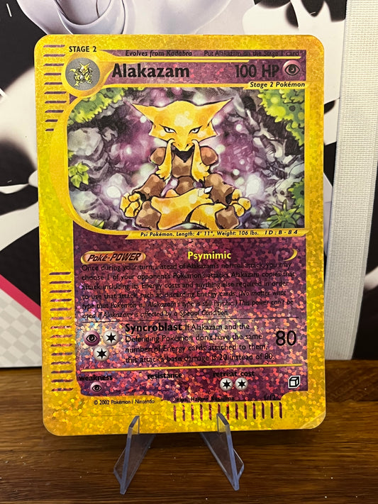 Alakazam 1/12 Expeditions Box Topper Promo NM Single Pokémon Card *Check Photos / Bottom Left Side Peeling*
