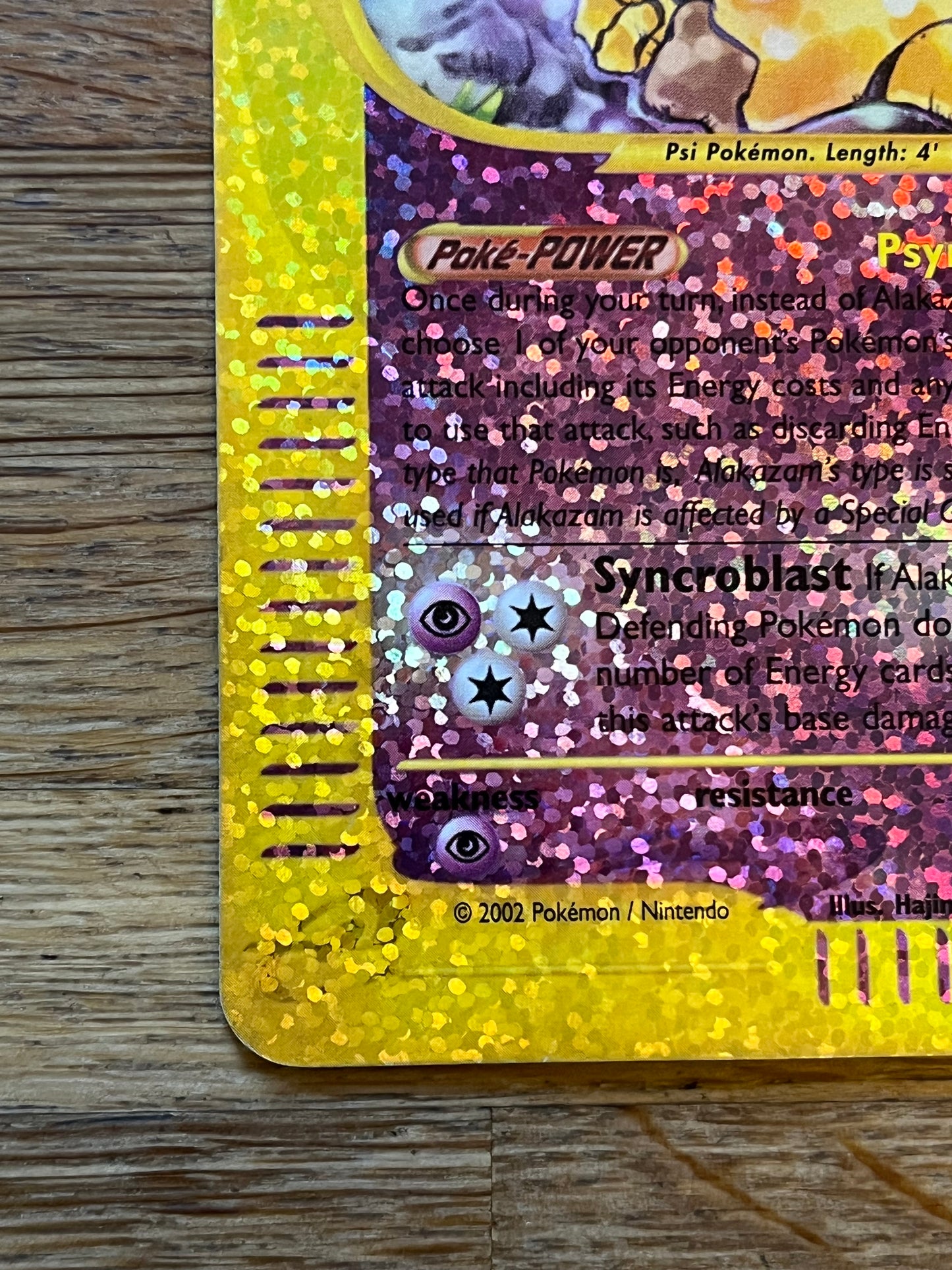 Alakazam 1/12 Expeditions Box Topper Promo NM Single Pokémon Card *Check Photos / Bottom Left Side Peeling*