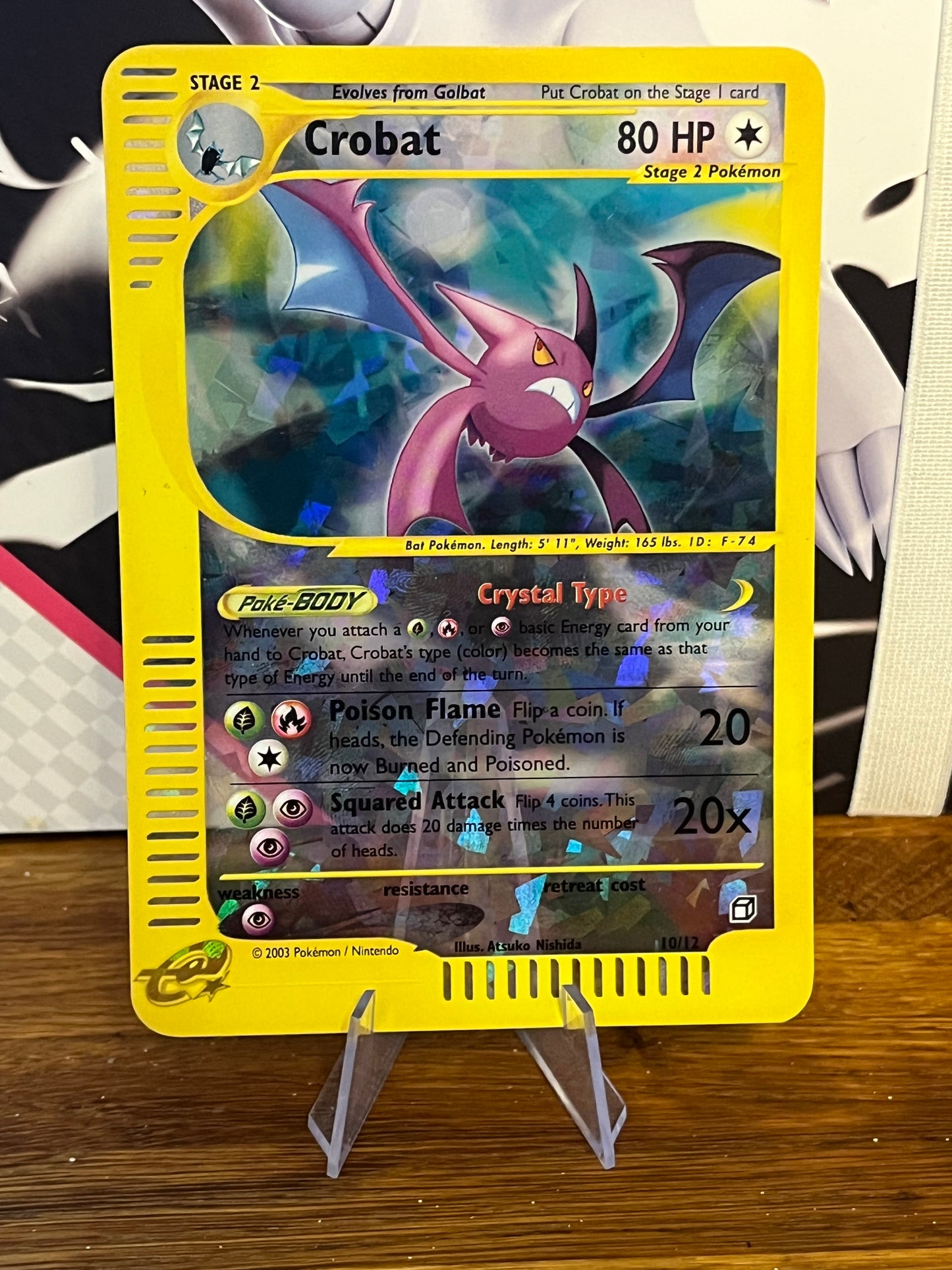 Crobat Crystal 10/12 Skyridge Box Topper Promo NM Single Pokémon Card