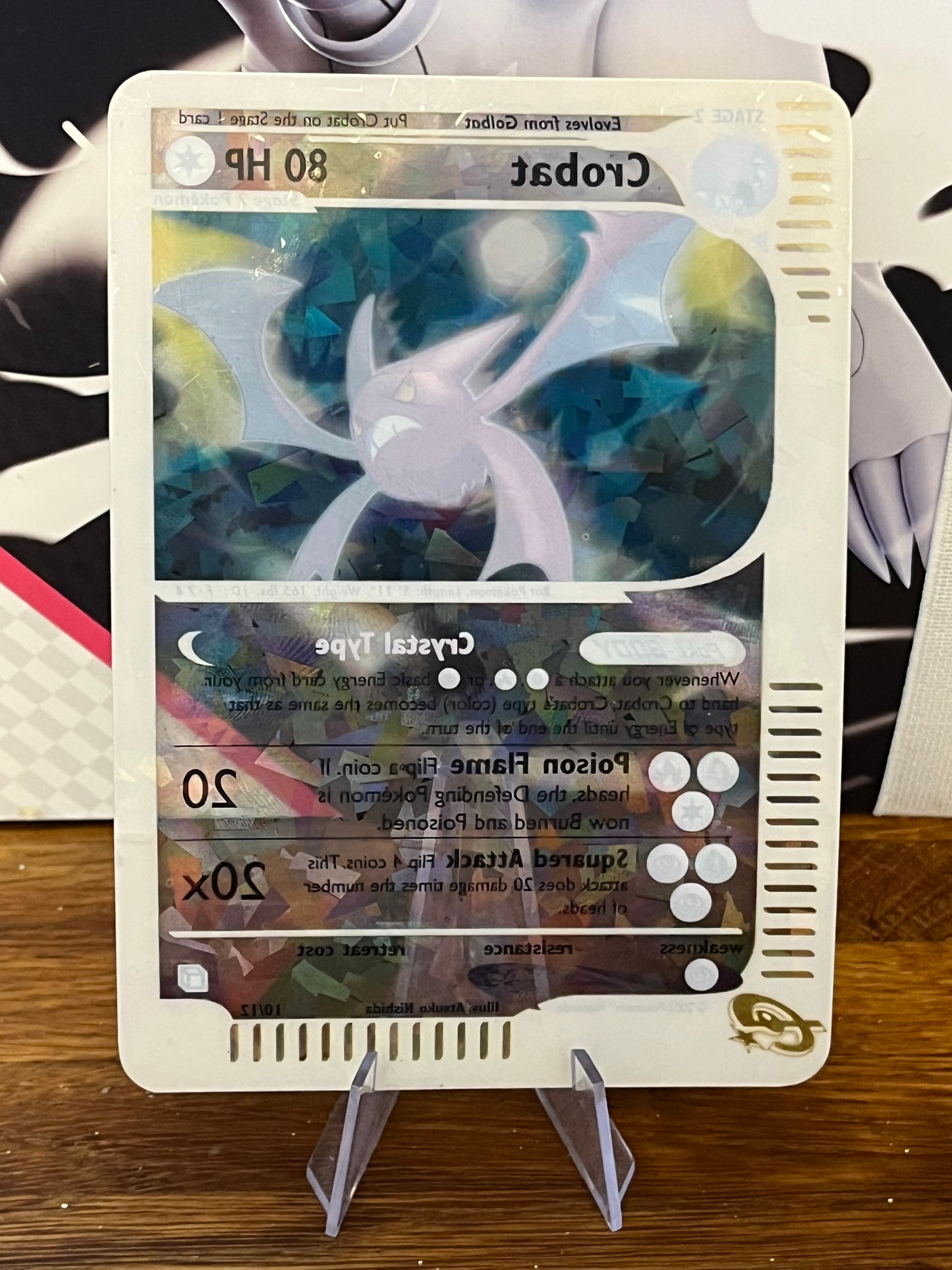 Crobat Crystal 10/12 Skyridge Box Topper Promo NM Single Pokémon Card