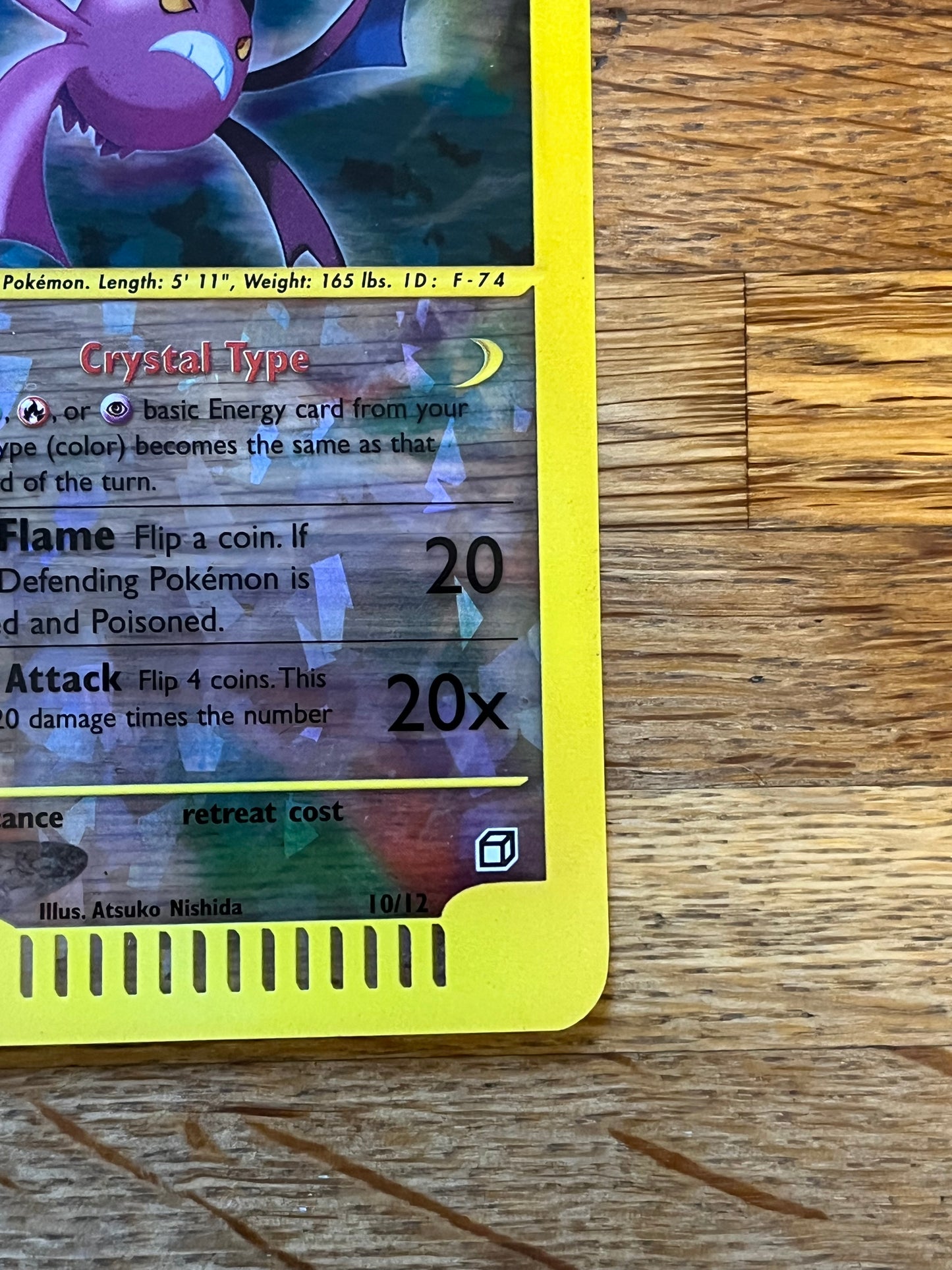Crobat Crystal 10/12 Skyridge Box Topper Promo NM Single Pokémon Card
