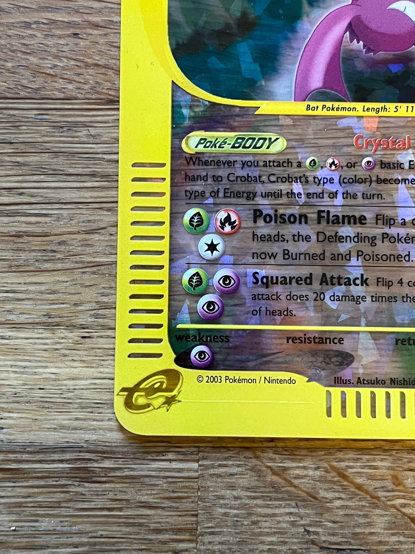 Crobat Crystal 10/12 Skyridge Box Topper Promo NM Single Pokémon Card