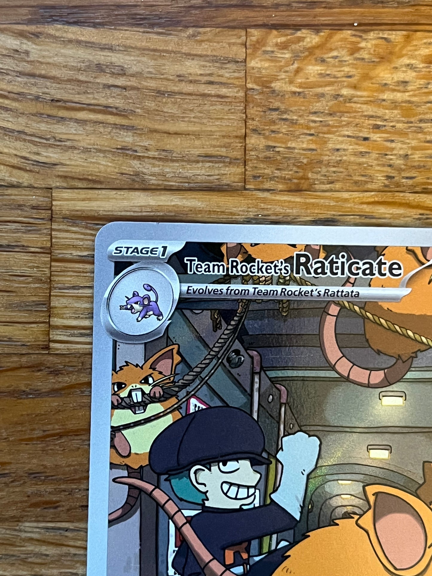 Team Rocket's Raticate Illustration Rare 202/182 Destined Rivals NM Single Pokémon Card