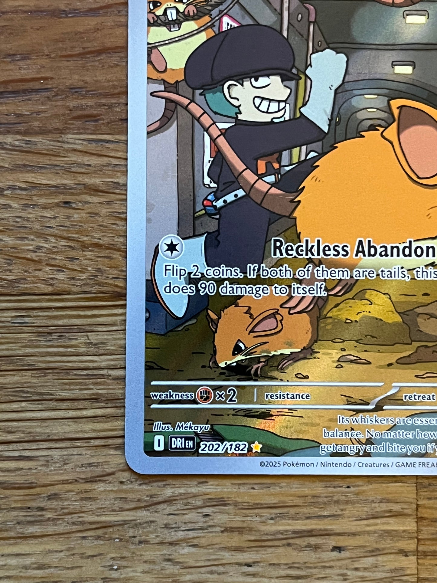 Team Rocket's Raticate Illustration Rare 202/182 Destined Rivals NM Single Pokémon Card