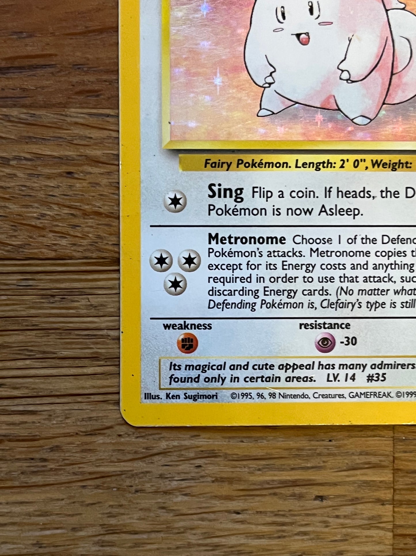 Clefairy Holo 5/102 Base Set  LP Single Pokémon Card