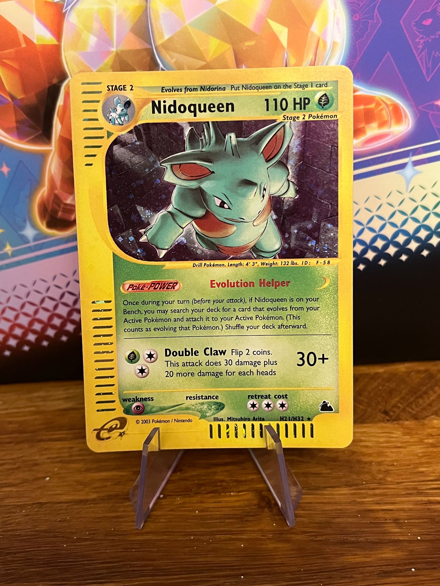 Nidoqueen Holo H21/H32 Skyridge NM Single Pokémon Card