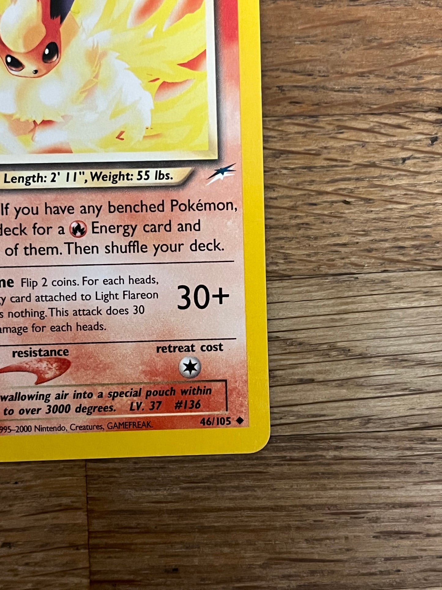 Light Flareon 46/105 Neo Destiny NM Single Pokémon Card