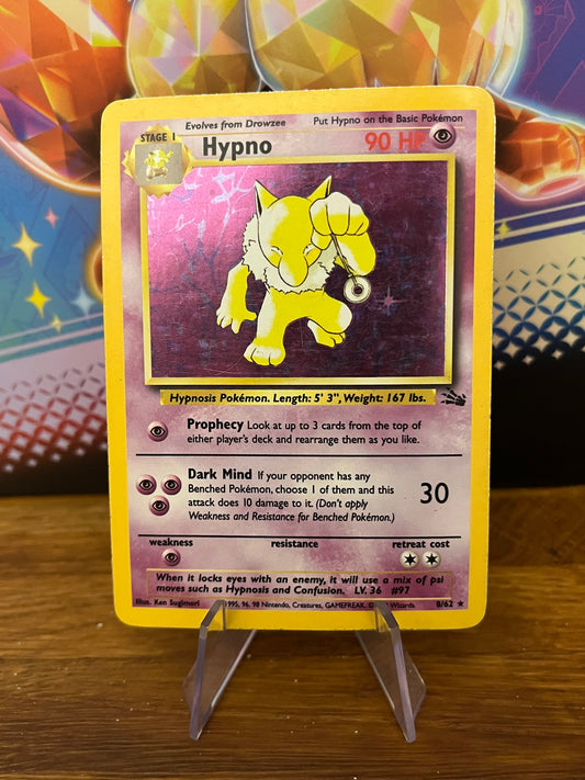 Hypno Holo 8/62 Fossil NM Single Pokémon Card