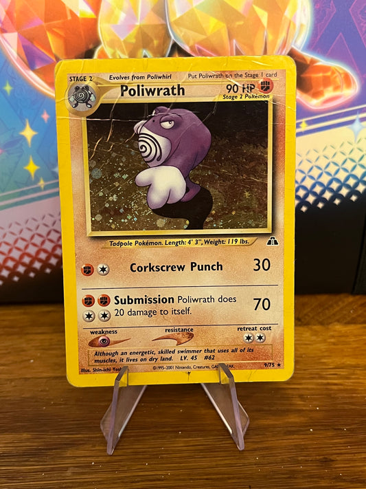 Poliwrath Holo 9/75 Neo Discovery DMG Single Pokémon Card