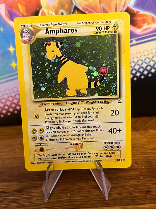 Ampharos Holo 1/64 Neo Revelations NM Single Pokémon Card