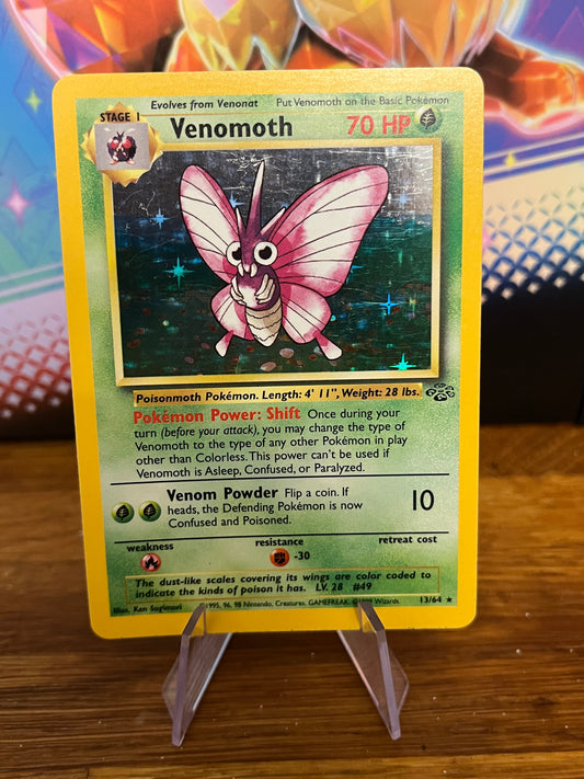 Venomoth Holo 13/64 Jungle NM Single Pokémon Card