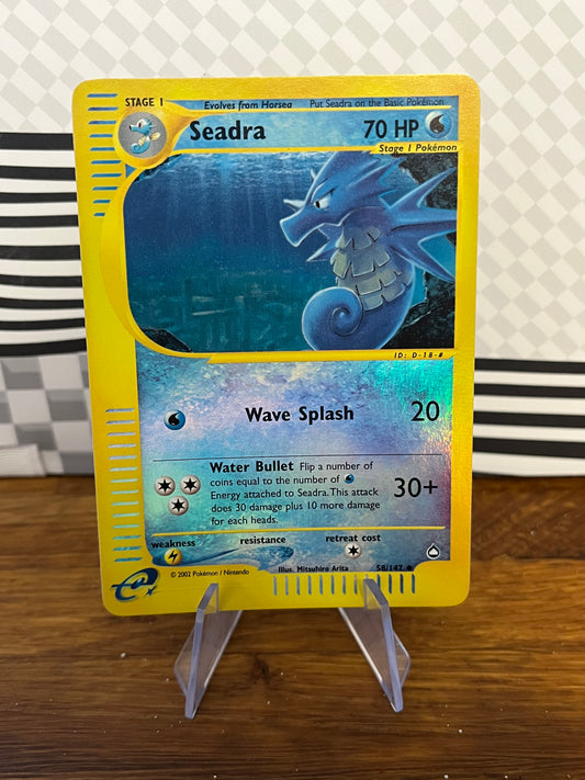 Seadra 58/147 Reverse Holo Aquapolis NM Single Pokémon Card