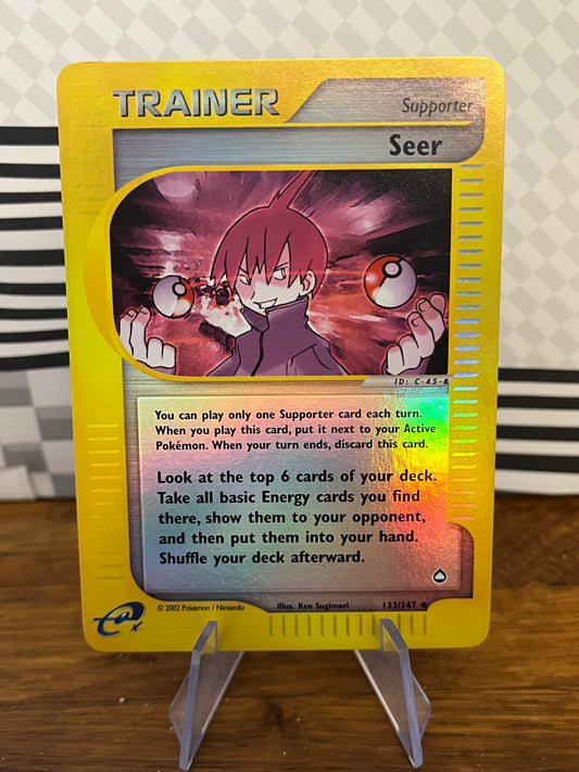 Seer Reverse Holo 133/147 Aquapolis Single Pokémon Card