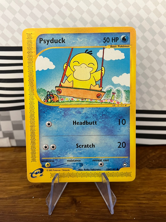 Psyduck 104/147 Aquapolis NM Single Pokémon Card