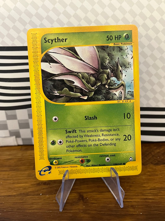 Scyther 106/147 Aquapolis NM Single Pokémon Card