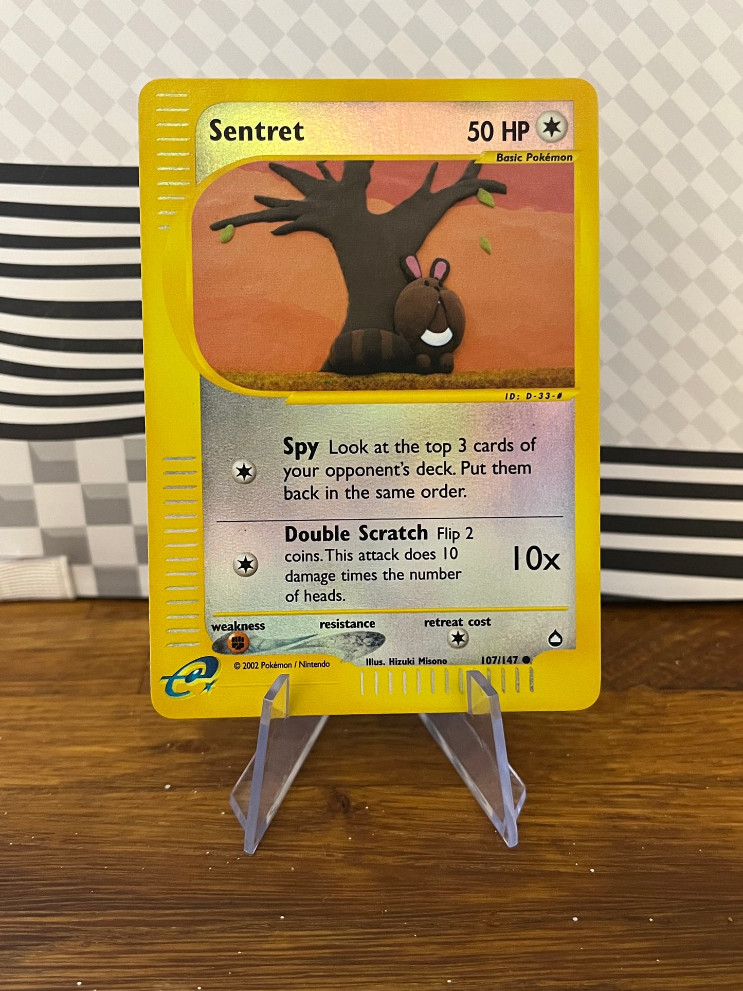 Sentrent 107/147 Reverse Holo Aquapolis Single Pokémon Card
