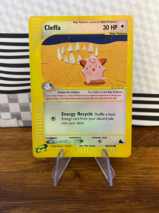 Cleffa 48/144 Reverse Holo Skyridge NM Single Pokémon Card