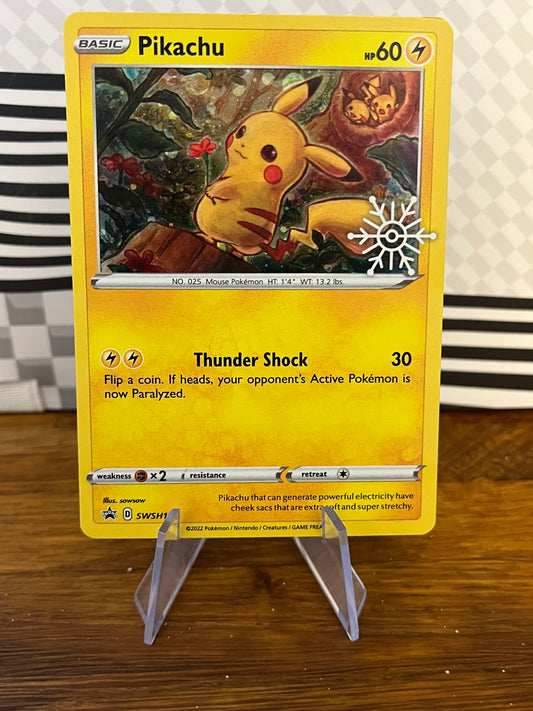 Pikachu SWSH153 Black Star Promo Stamped NM Single Pokémon Card