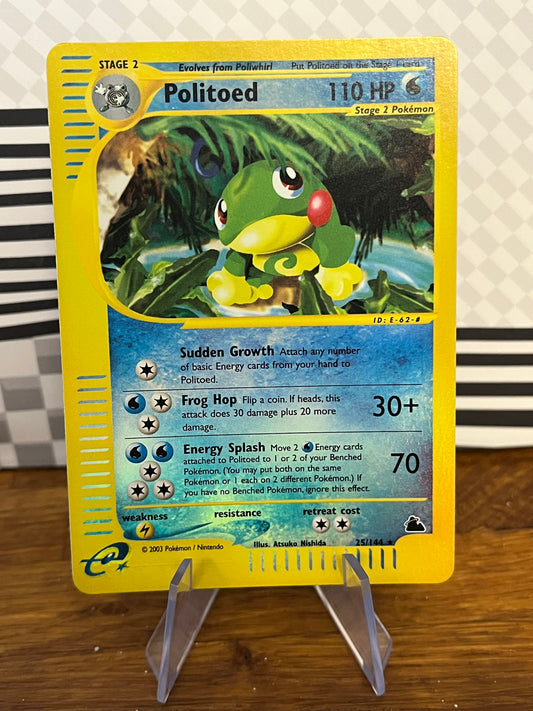 Politoed 25/144 Reverse Holo Skyridge NM Single Pokémon Card