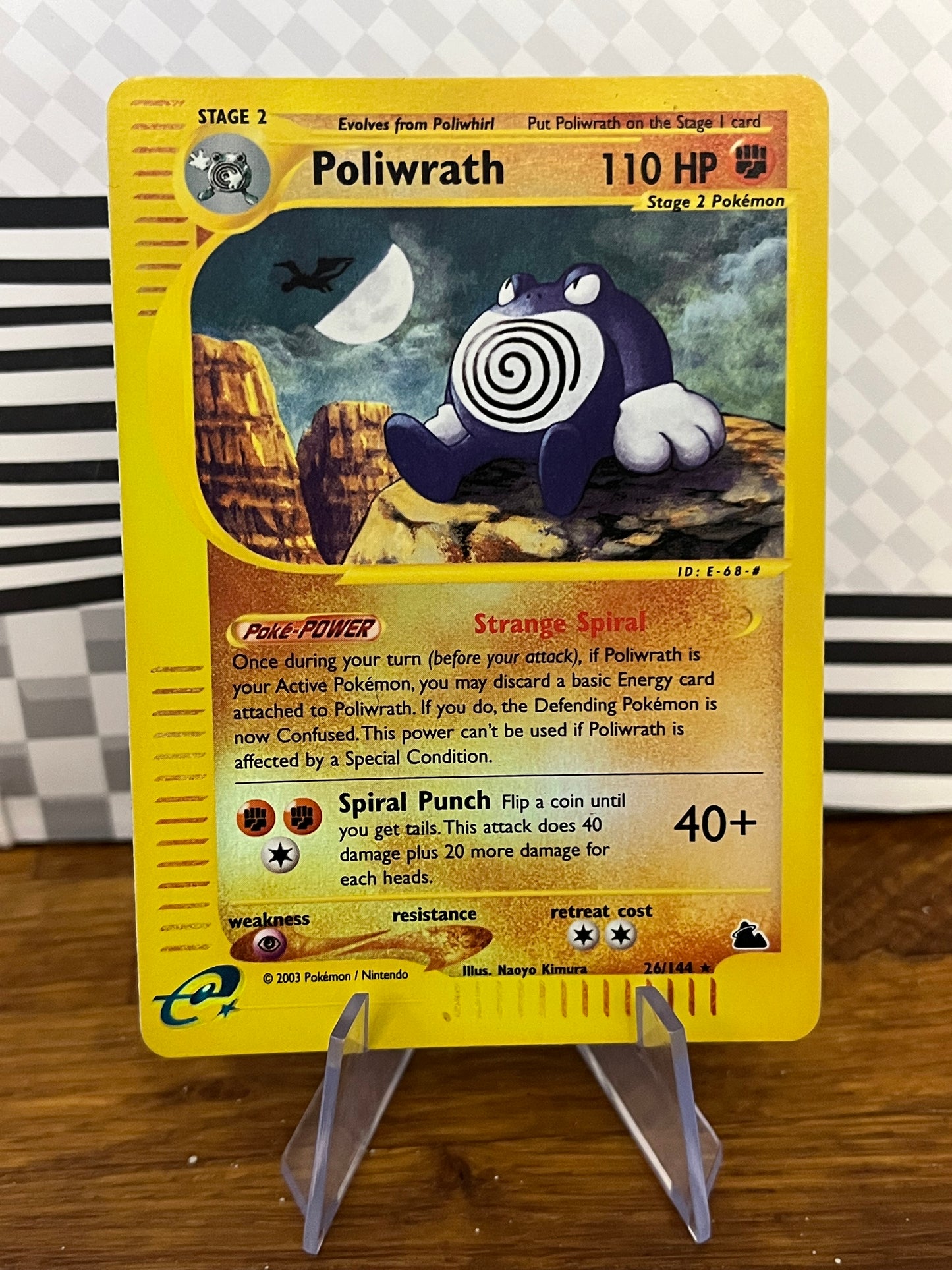 Poliwrath 26/144 Reverse Holo Skyridge NM Single Pokémon Card