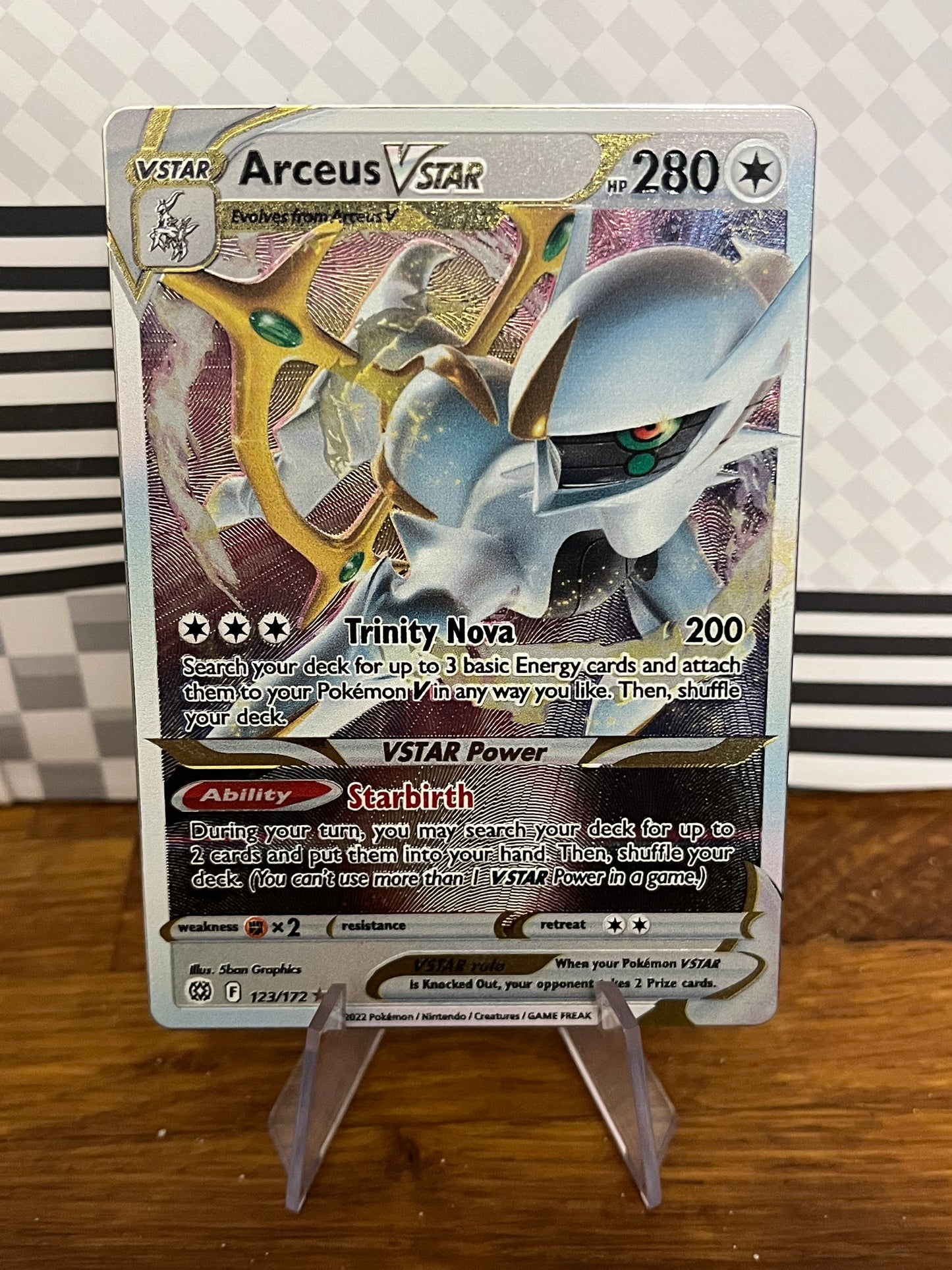 Arceus VSTAR 123/172 Brilliant Stars NM METAL Single Pokémon Card