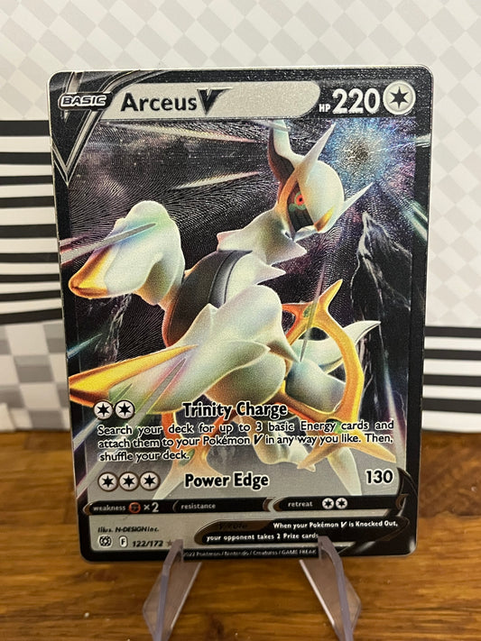Arceus V 122/172 Brilliant Stars NM METAL Single Pokémon Card