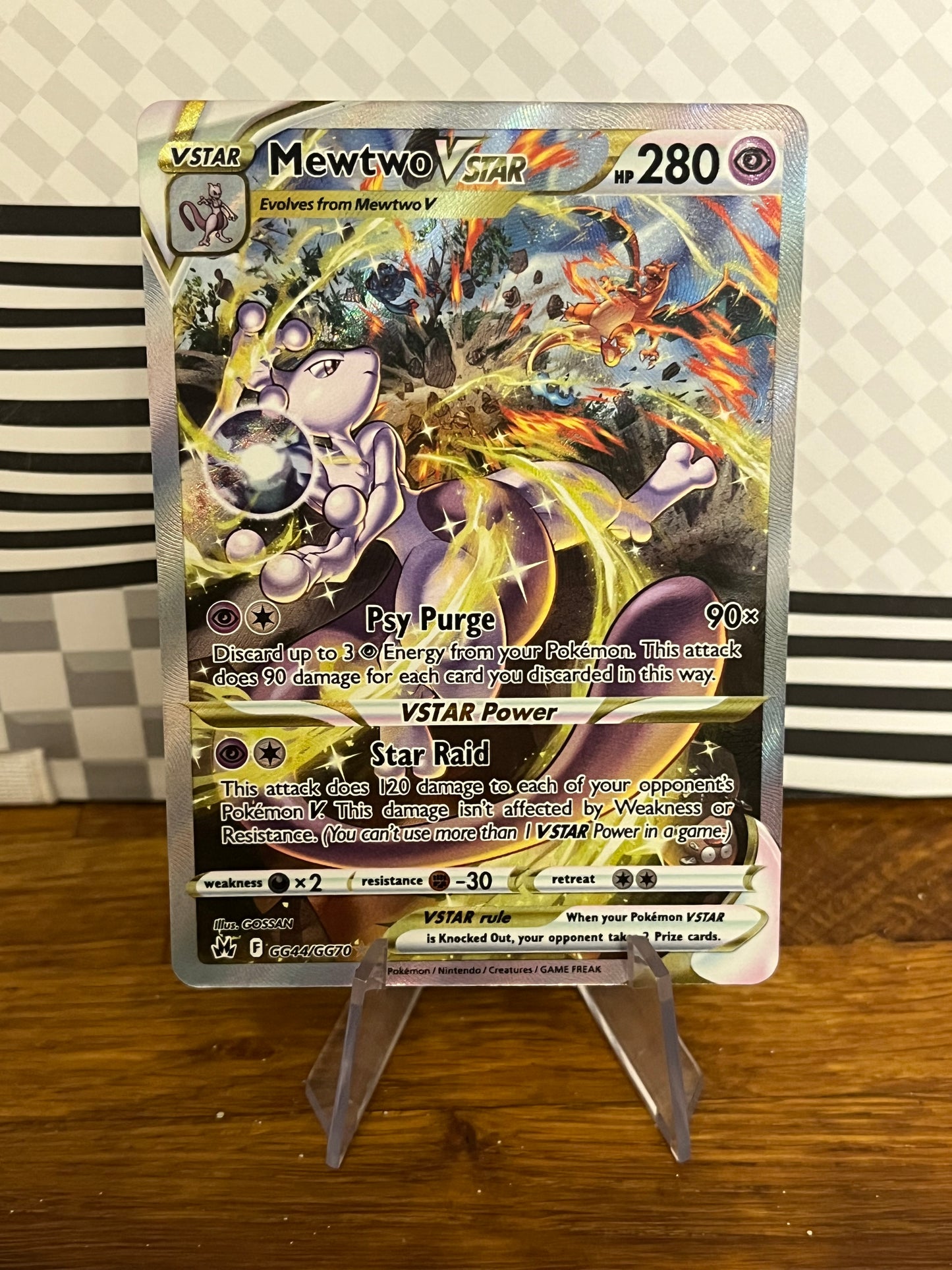 Mewtwo VStar GG44/GG70 Crown Zenith NM Single Pokémon Card