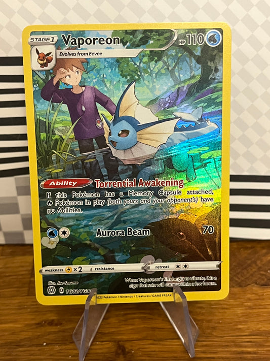 Vaporeon TG02/TG30 Brilliant Stars NM Single Pokémon Card