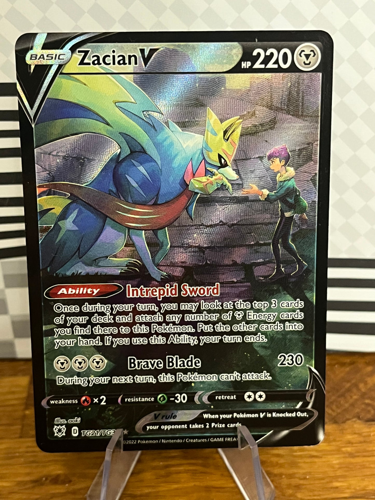 Zacian V TG21/TG30 Astral Radiance NM Single Pokémon Card
