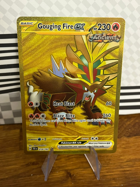 Gouging Fire ex 214/162 Hyper Rare Temporal Forces NM Single Pokémon Card
