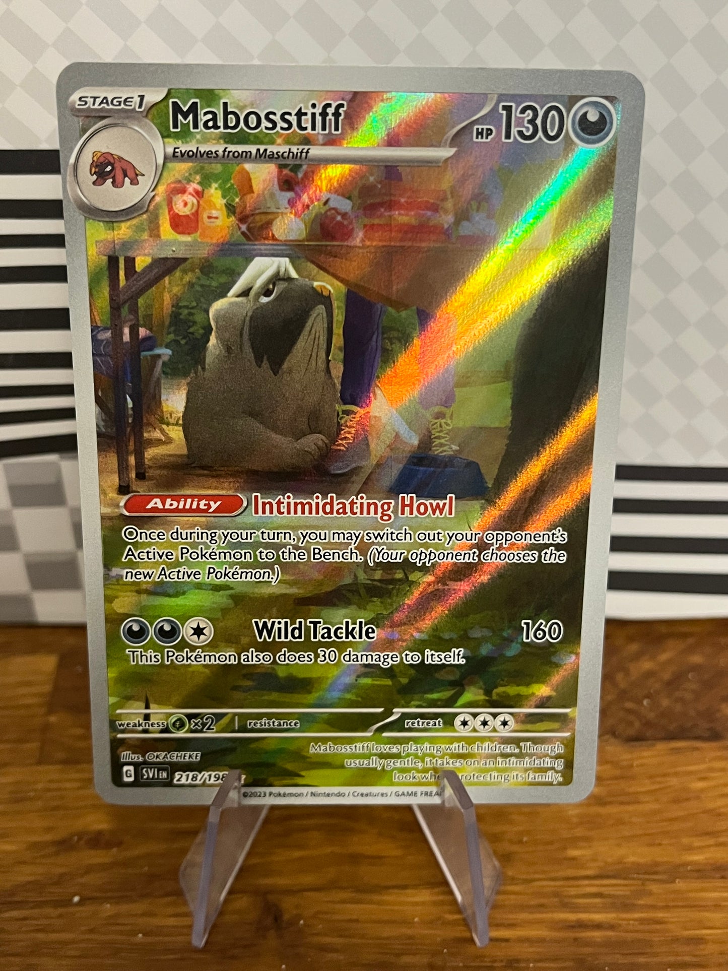 Mabosstiff 218/198 Illustration Rare Scarlet & Violet NM Single Pokémon Card