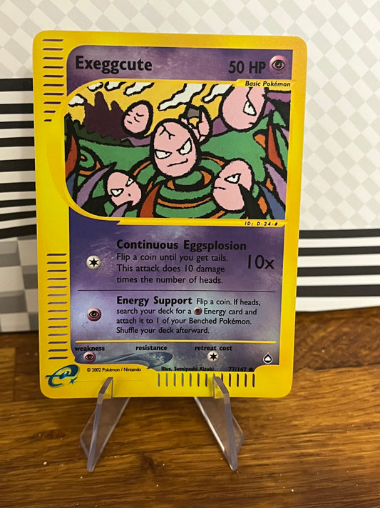 Exeggcute 77/147 Reverse Holo Aquapolis NM Single Pokémon Card