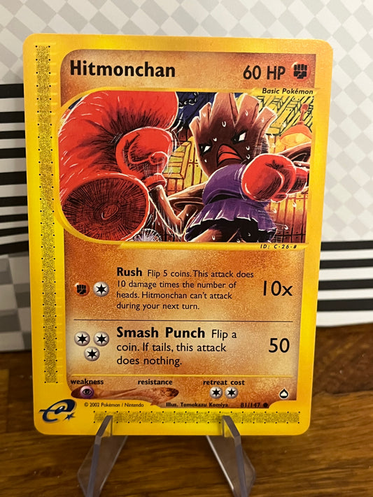 Hitmonchan 81/147 Aquapolis NM Single Pokémon Card