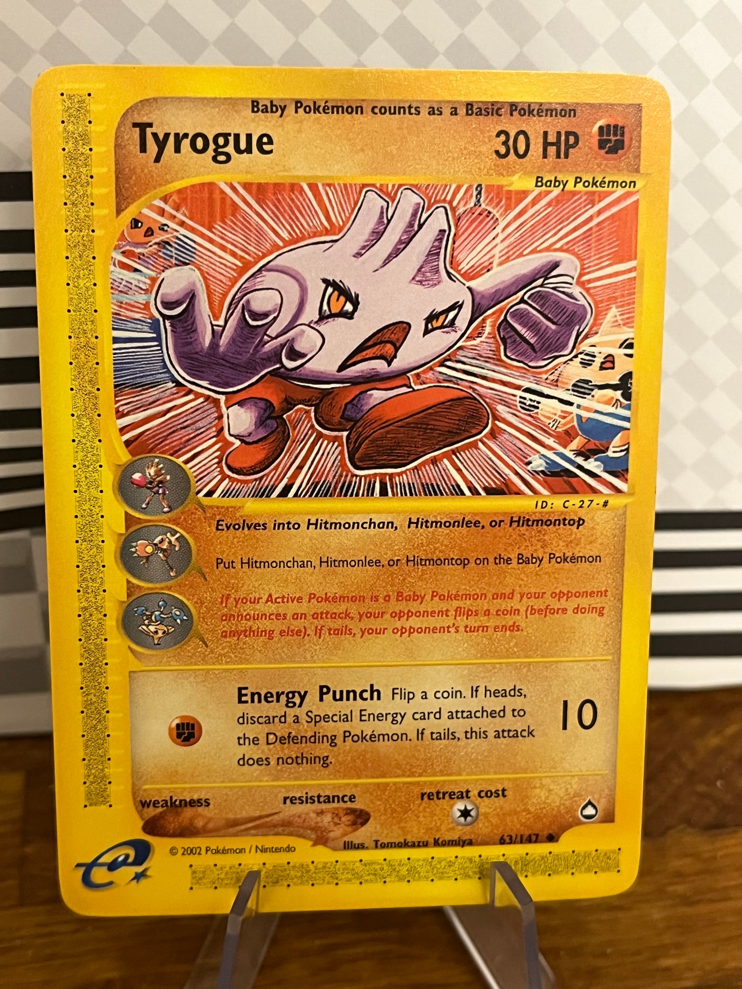 Tyrogue 63/147 Aquapolis NM Single Pokémon Card