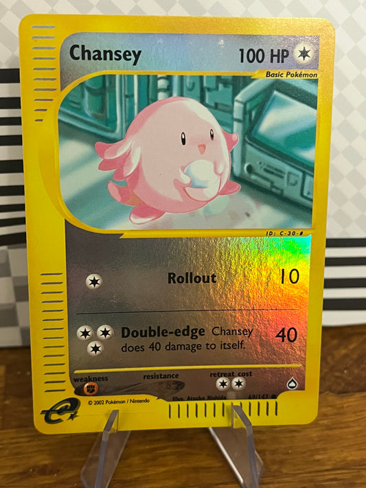 Chansey 69/147 Reverse Holo Aquapolis NM Single Pokémon Card