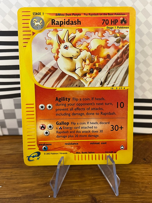Rapidash 31/147 Reverse Holo Aquapolis NM Single Pokémon Card