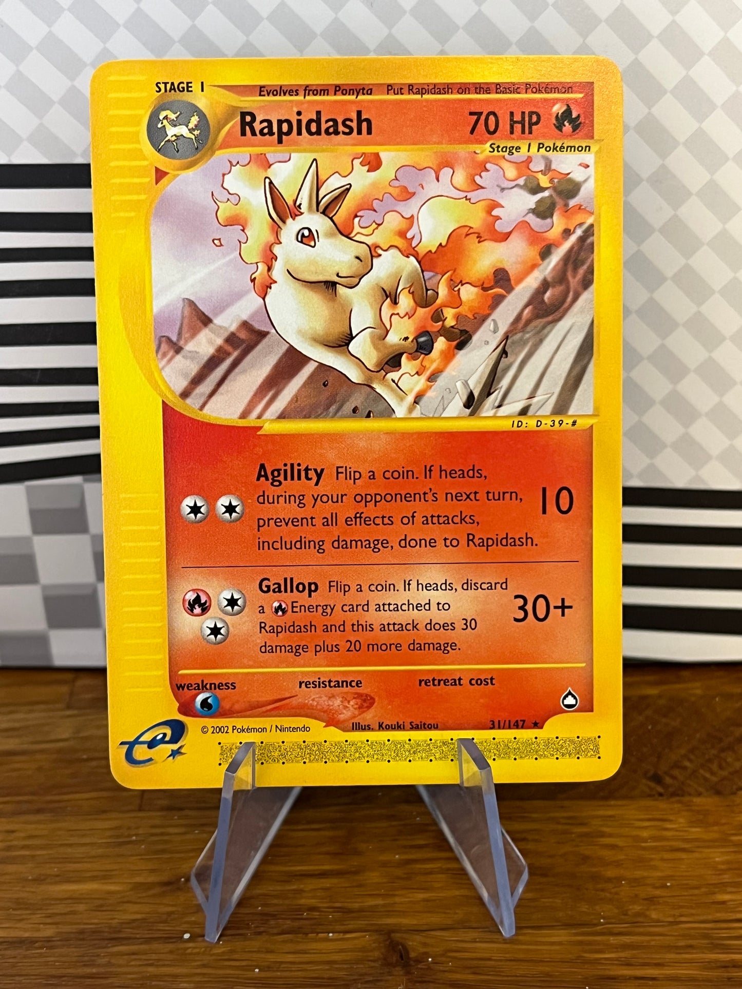 Rapidash 31/147 Aquapolis NM Single Pokémon Card