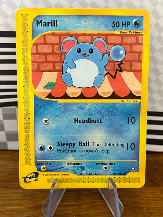 Marill 53/147 Aquapolis NM Single Pokémon Card