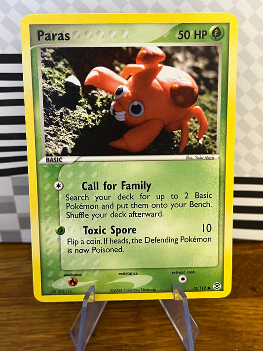 Paras 72/112 Fire Red & Leaf Green NM Single Pokémon Card