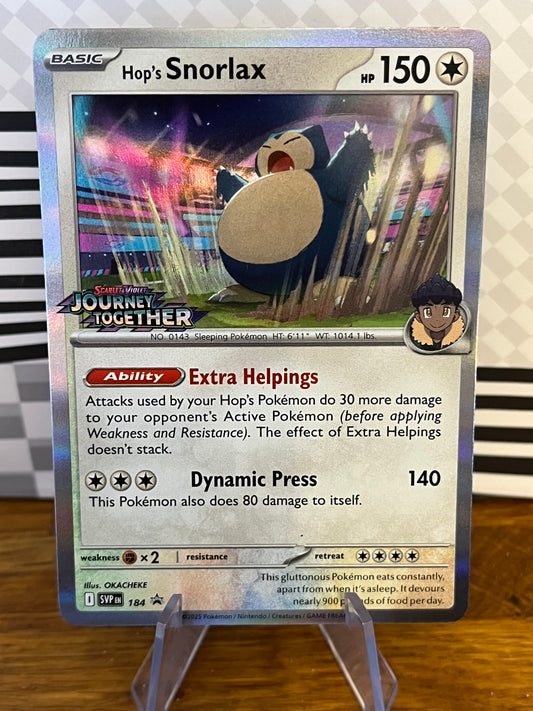 Hop's Snorlax 184 Black Star Promo Stamped NM Single Pokémon Card