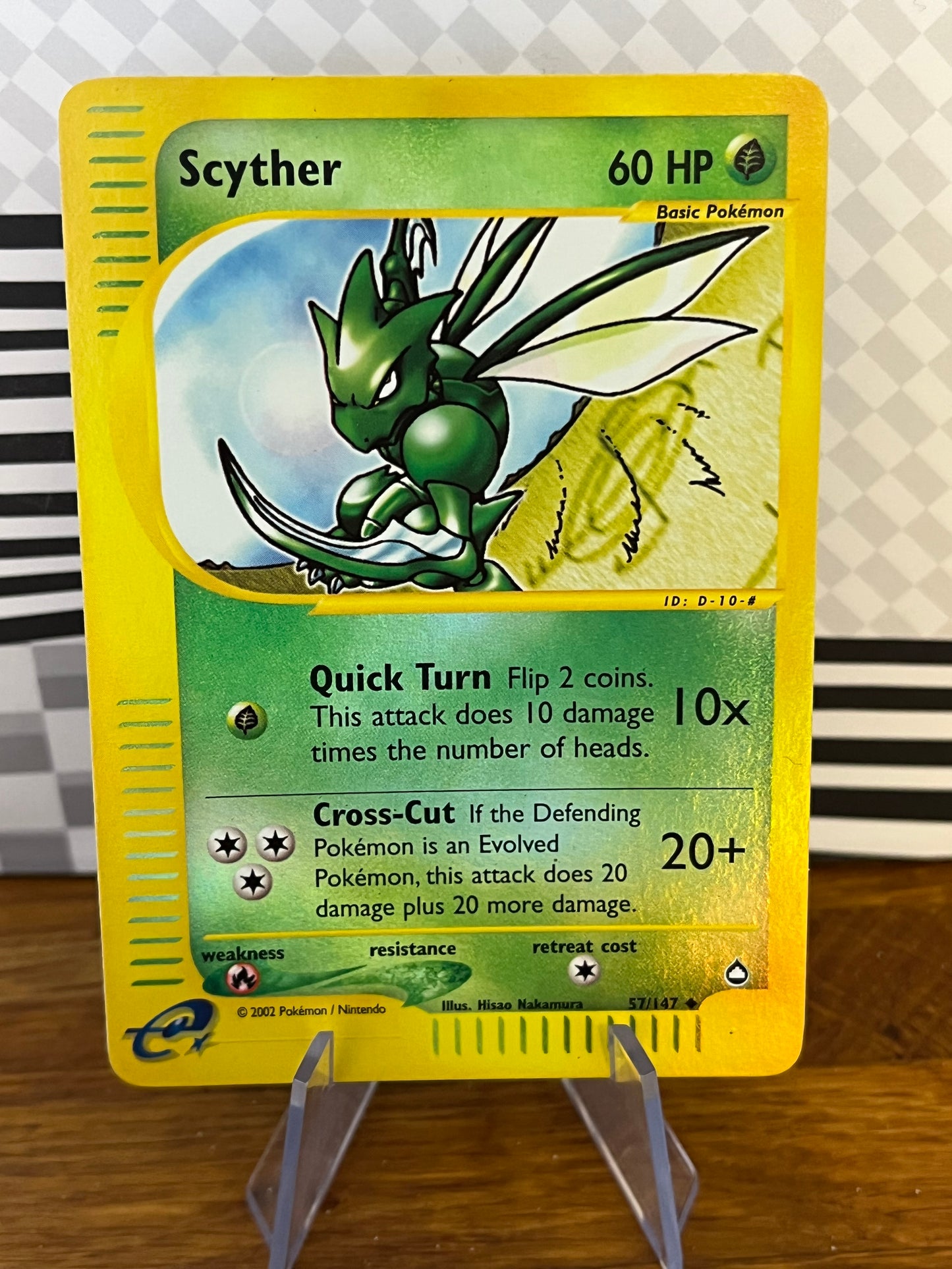 Scyther 57/147 Reverse Holo Aquapolis NM Single Pokémon Card