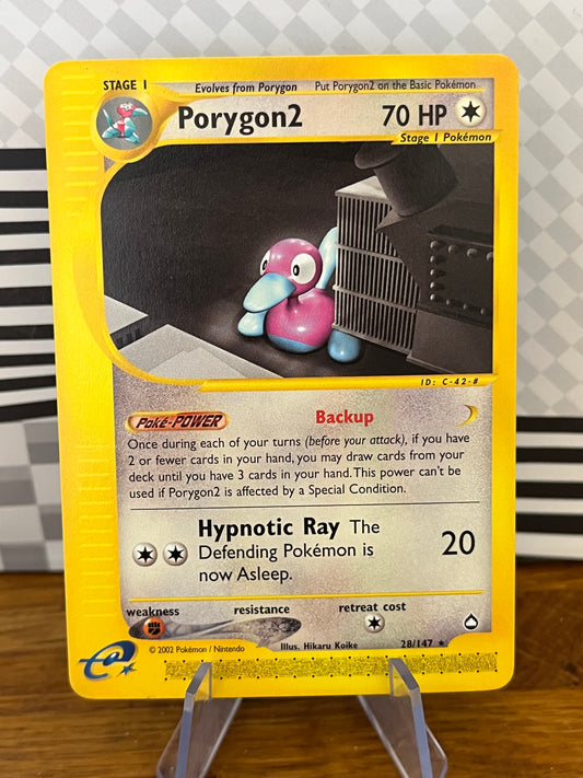 Porygon2 28/147 Aquapolis NM Single Pokémon Card